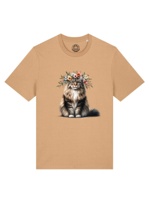 Tricou bumbac organic-Spring Cat, UNISEX
