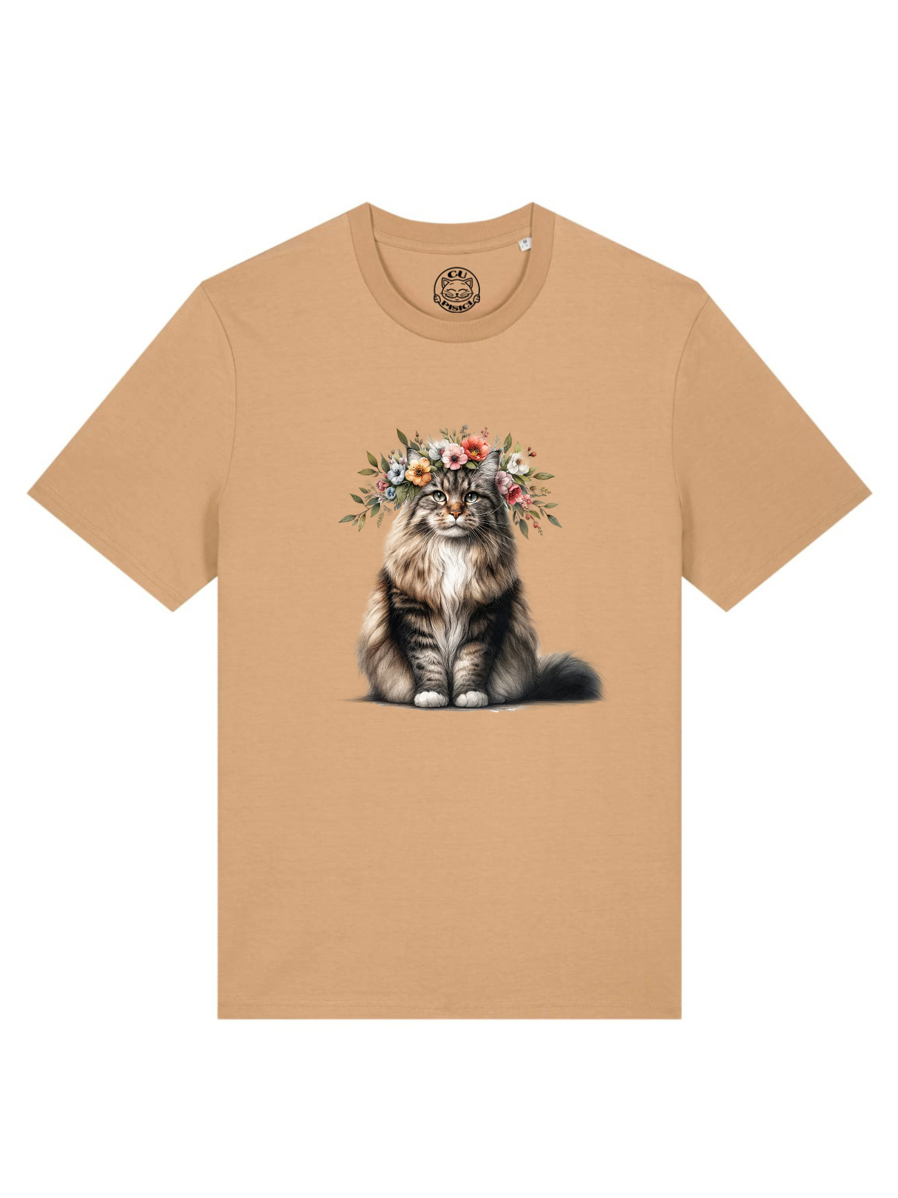 Tricou bumbac organic-Spring Cat, UNISEX