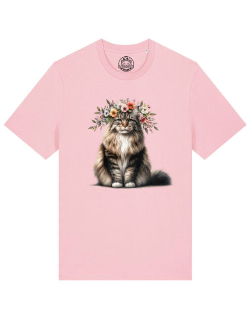 Tricou bumbac organic-Spring Cat, UNISEX