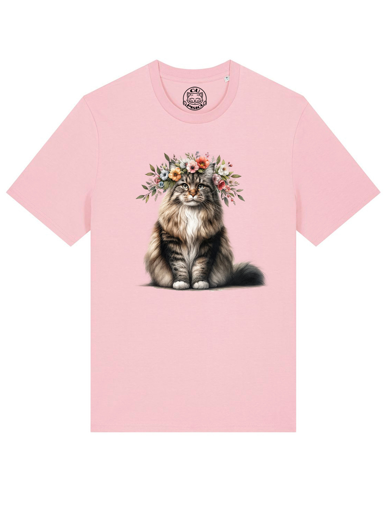 Tricou bumbac organic-Spring Cat, UNISEX