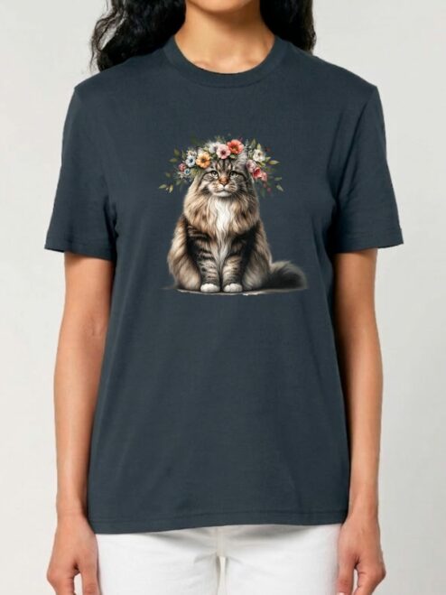 Tricou bumbac organic-Spring Cat, UNISEX