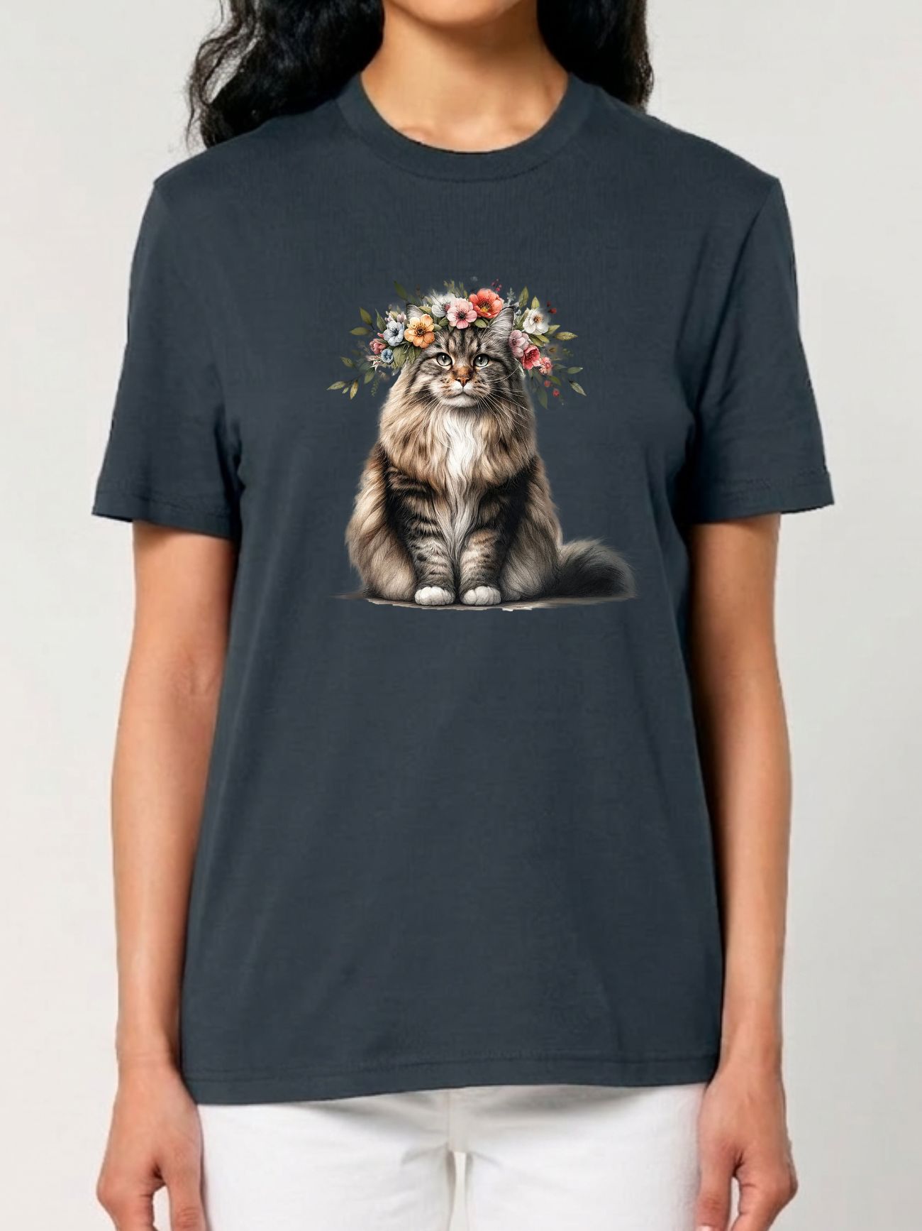 Tricou bumbac organic-Spring Cat, UNISEX