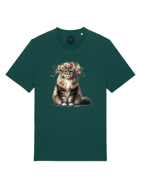 Tricou bumbac organic-Spring Cat, UNISEX