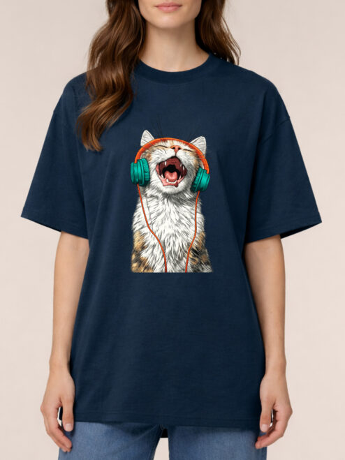 Tricou bumbac organic Oversized-Meow Vibes
