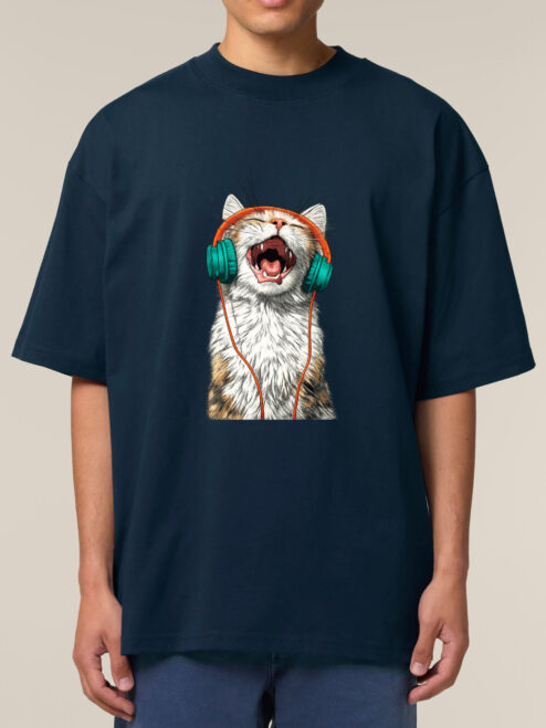 Tricou bumbac organic Oversized-Meow Vibes