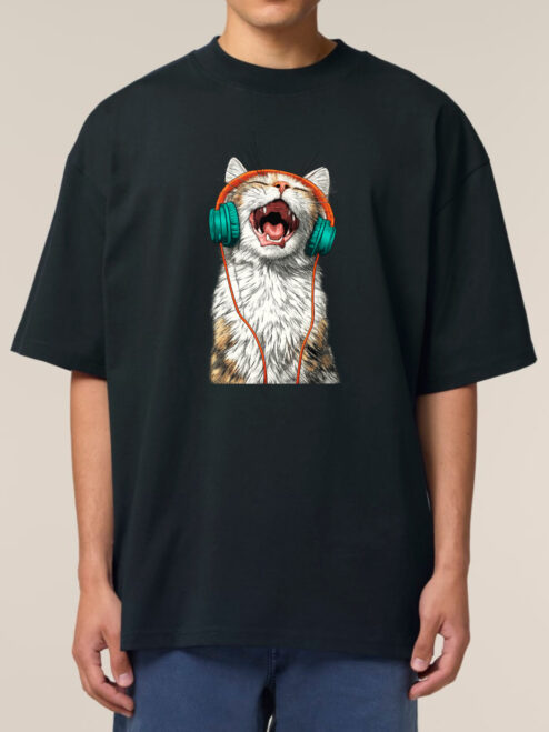 Tricou bumbac organic Oversized-Meow Vibes