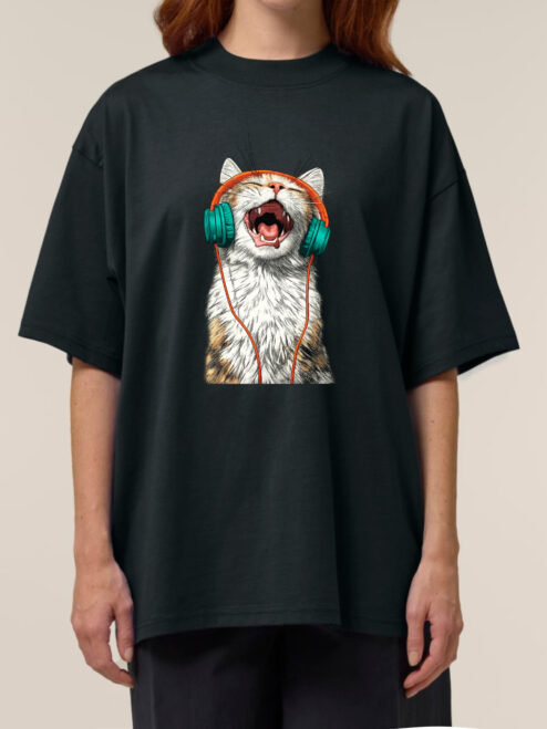Tricou bumbac organic Oversized-Meow Vibes