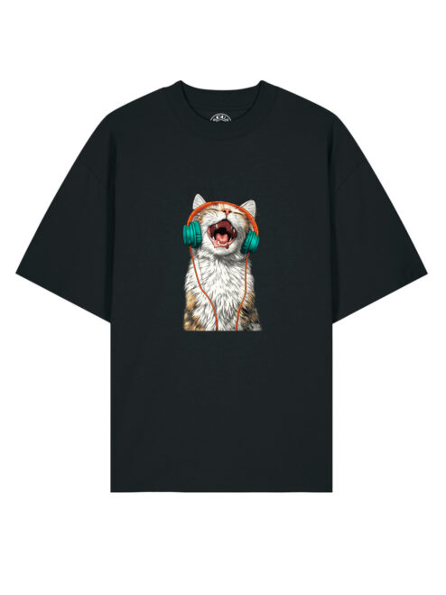 Tricou bumbac organic Oversized-Meow Vibes