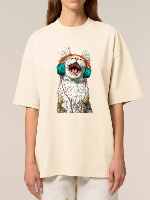 Tricou bumbac organic Oversized-Meow Vibes