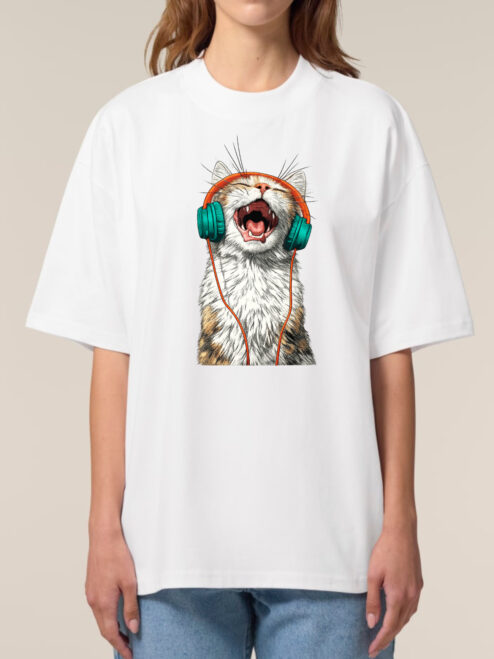Tricou bumbac organic Oversized-Meow Vibes