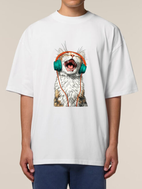 Tricou bumbac organic Oversized-Meow Vibes