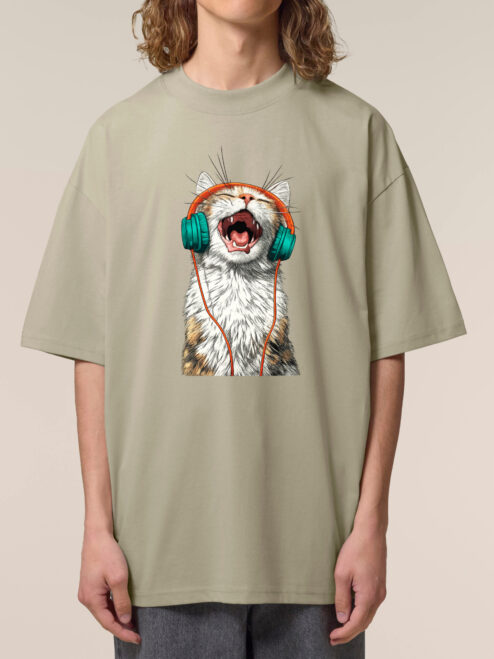Tricou bumbac organic Oversized-Meow Vibes