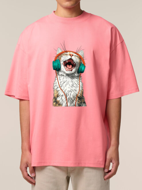 Tricou bumbac organic Oversized-Meow Vibes