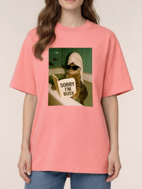 Tricou bumbac organic Oversized-Sorry, I'm busy