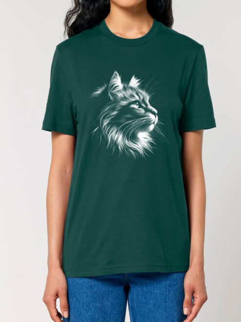 Tricou bumbac organic-Majestic Cat, UNISEX