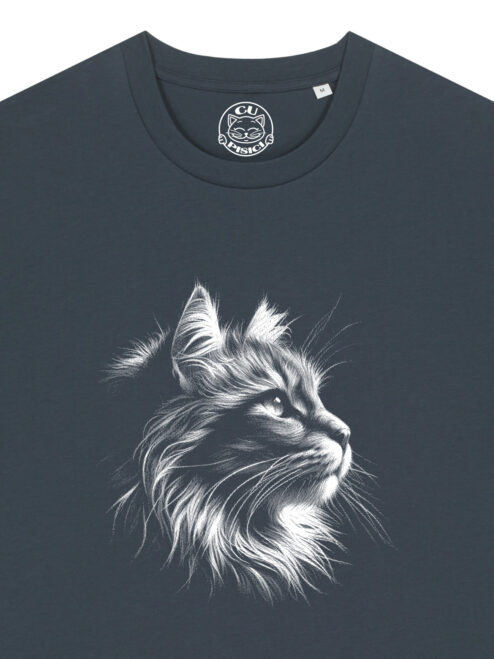 Tricou bumbac organic-Majestic Cat, UNISEX