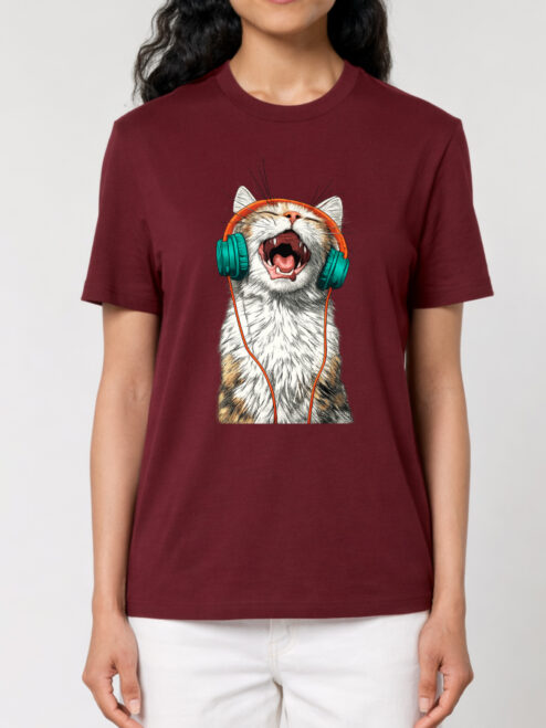 Tricou bumbac organic-Meow Vibes, UNISEX