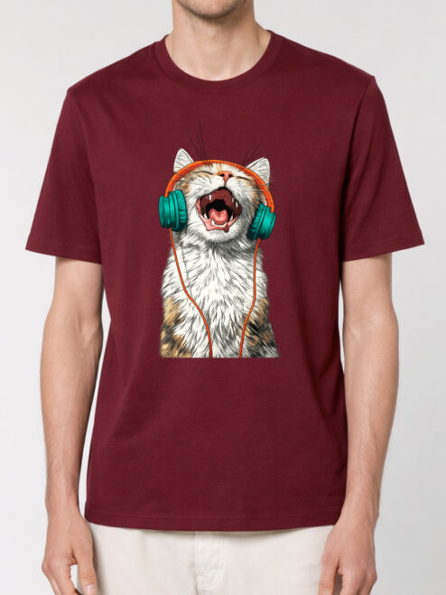 Tricou bumbac organic-Meow Vibes, UNISEX