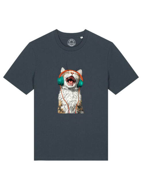 Tricou bumbac organic-Meow Vibes, UNISEX