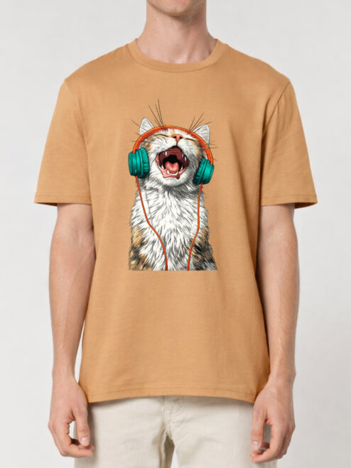 Tricou bumbac organic-Meow Vibes, UNISEX