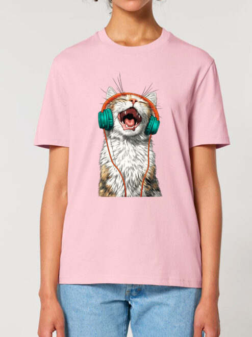 Tricou bumbac organic-Meow Vibes, UNISEX
