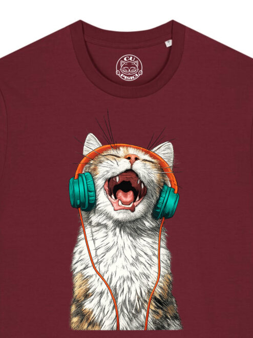Tricou bumbac organic-Meow Vibes, UNISEX