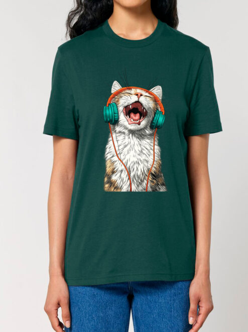 Tricou bumbac organic-Meow Vibes, UNISEX