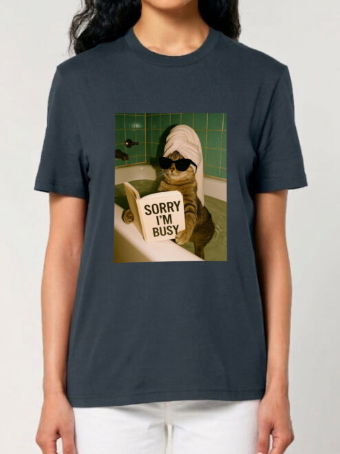 Tricou bumbac organic-Sorry, I’m busy, UNISEX
