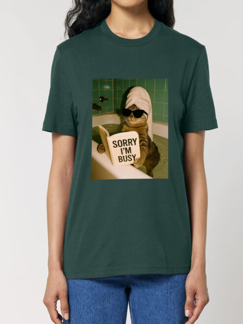 Tricou bumbac organic-Sorry, I’m busy, UNISEX