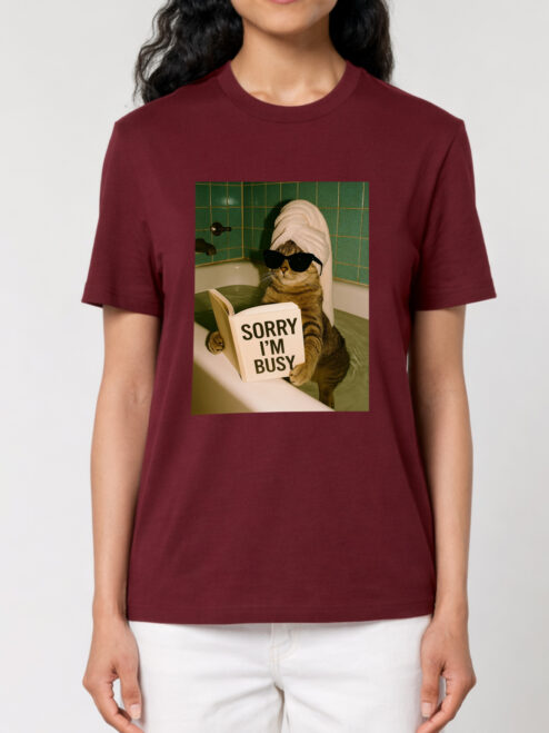 Tricou bumbac organic-Sorry, I’m busy, UNISEX