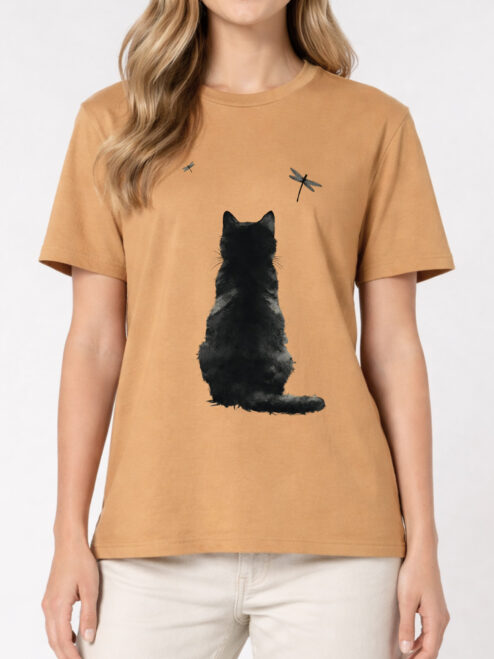 Tricou bumbac organic-Zen Cat, UNISEX