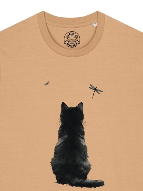 Tricou bumbac organic-Zen Cat, UNISEX