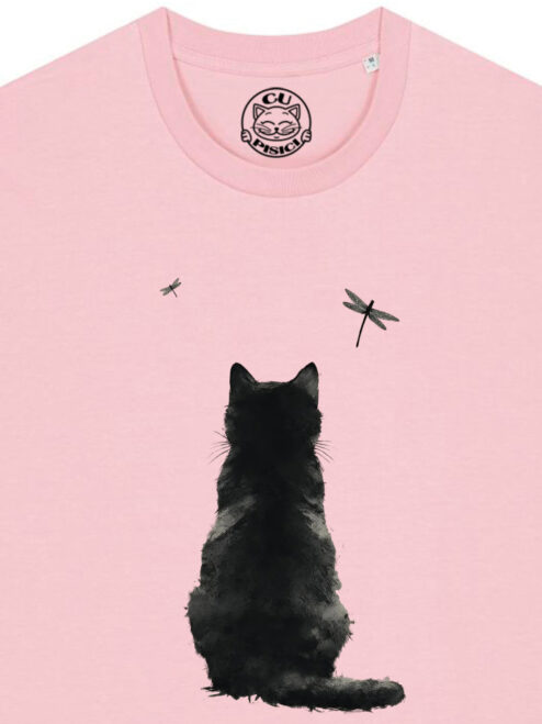 Tricou bumbac organic-Zen Cat, UNISEX