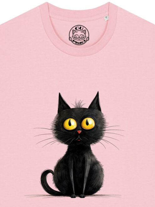Tricou bumbac organic-Zurli Cat, UNISEX