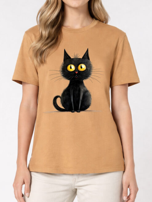 Tricou bumbac organic-Zurli Cat, UNISEX