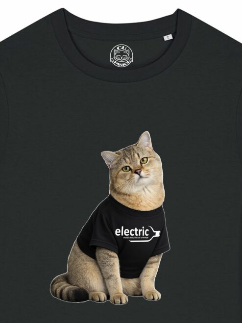 Tricou din bumbac organic Premium Personalizat-Pisica ta & Logo-ul firmei