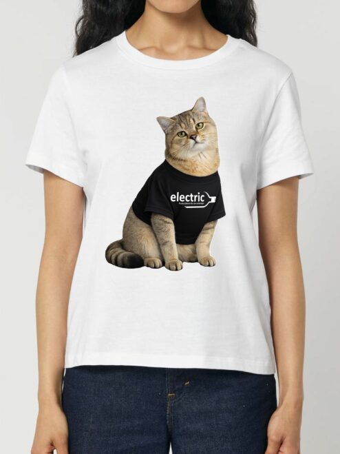 Tricou din bumbac organic Premium Personalizat-Pisica ta & Logo-ul firmei