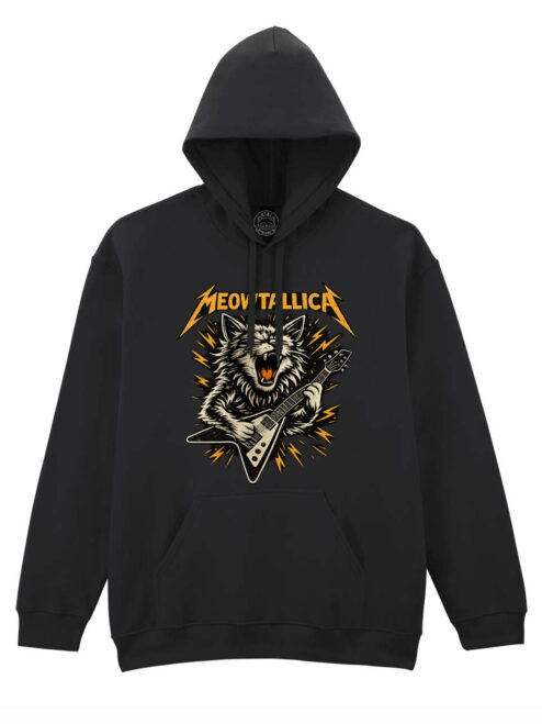Hanorac printat-Meowtallica, Unisex