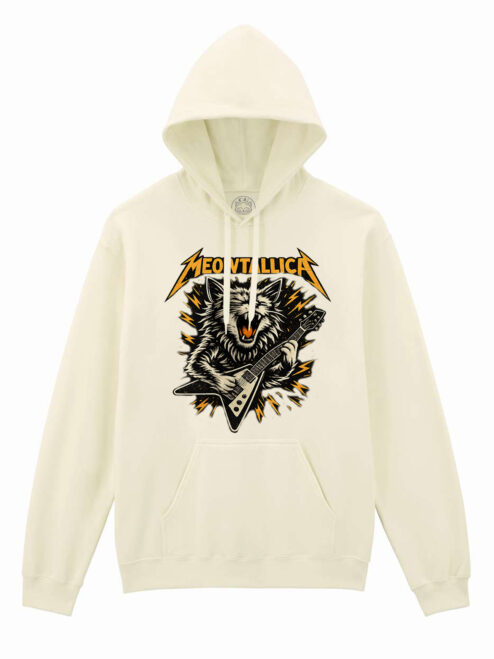 Hanorac printat-Meowtallica, Unisex