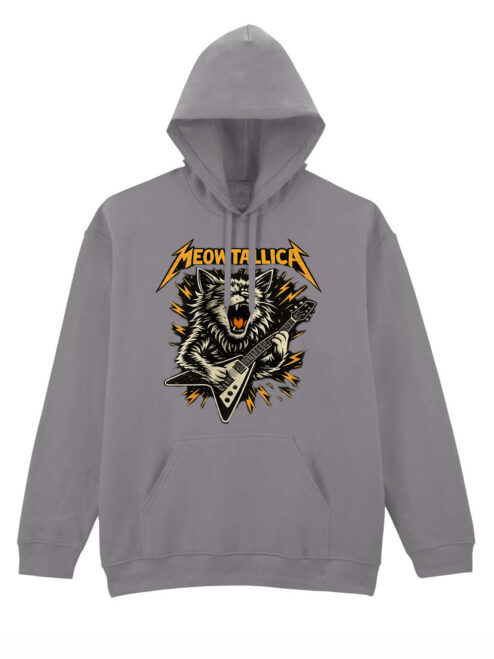 Hanorac printat-Meowtallica, Unisex