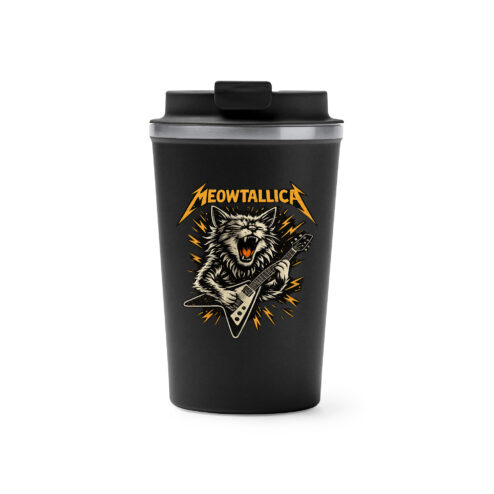Cana termos cafea-Meowtallica