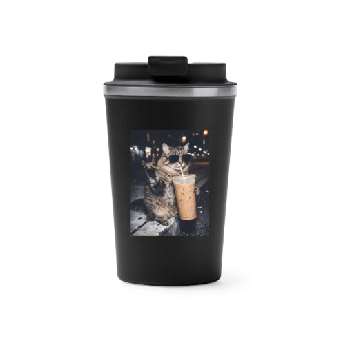 Cana termos cafea-Rebel Cat