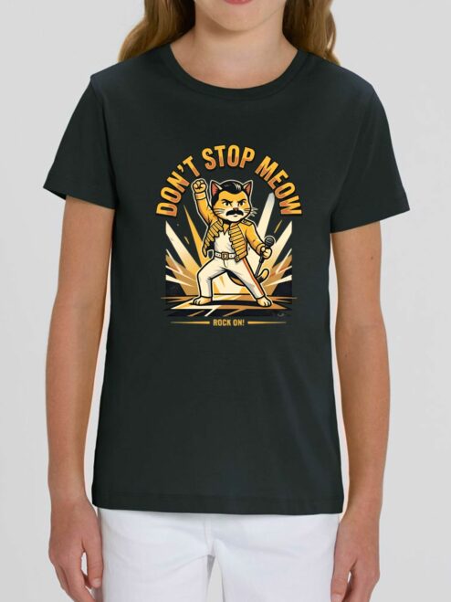 Tricou din bumbac organic Premium-Don’t Stop Meow, Copii