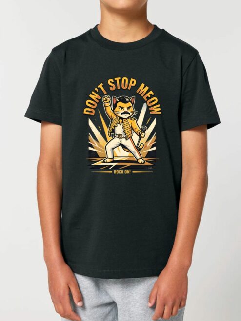 Tricou din bumbac organic Premium-Don’t Stop Meow, Copii