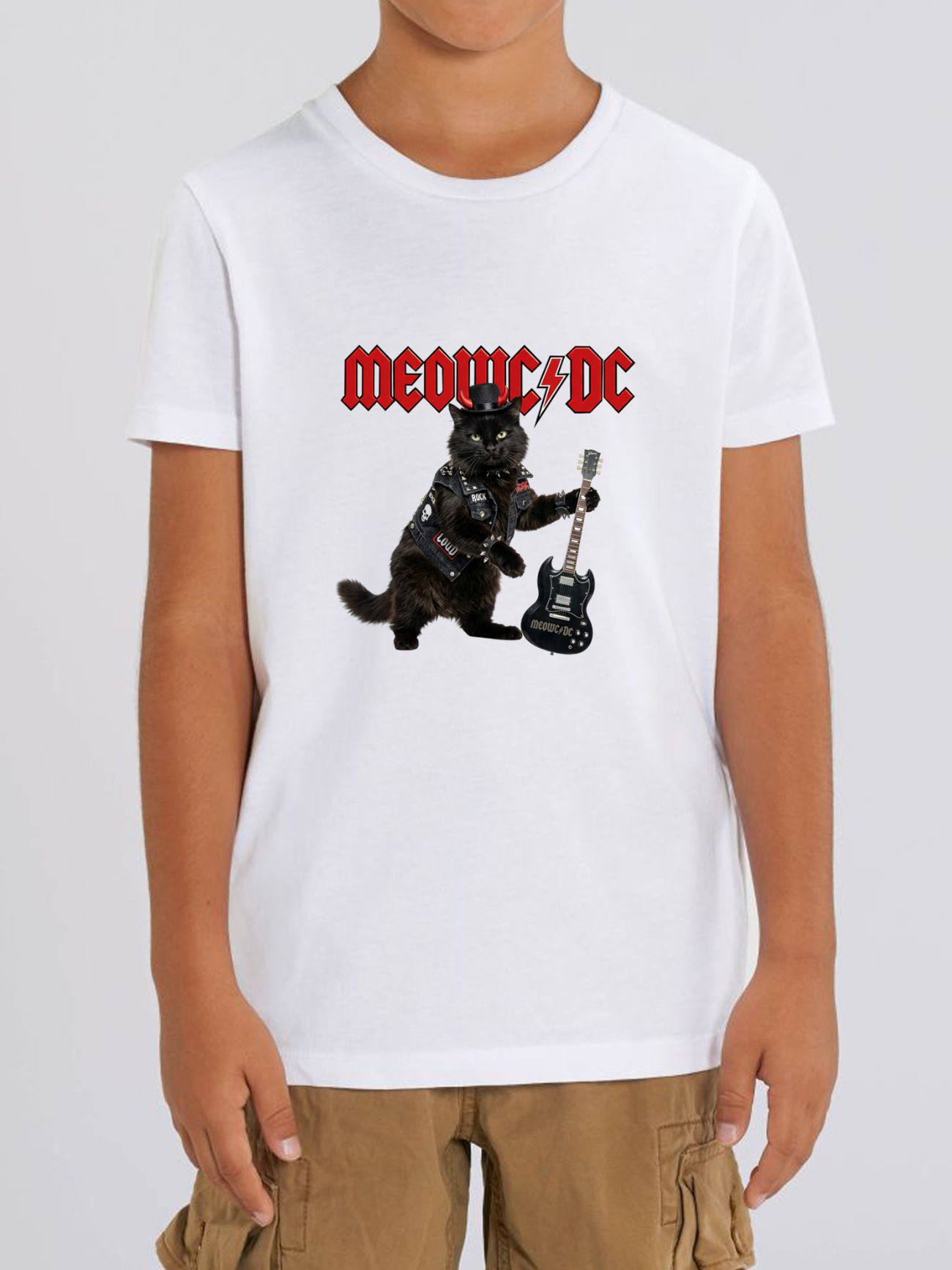 Tricou din bumbac organic Premium-MEOWC/DC, Copii