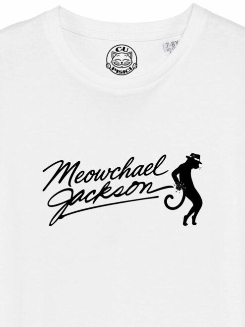 Tricou din bumbac organic Premium-Meowchael Jackson, Copii