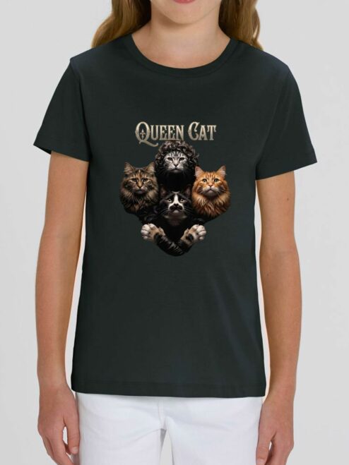 Tricou din bumbac organic Premium-Queen Cat, Copii
