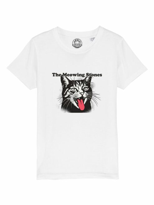 Tricou din bumbac organic Premium-The Meowing Stones, Copii