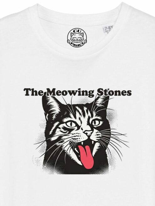 Tricou din bumbac organic Premium-The Meowing Stones, Copii