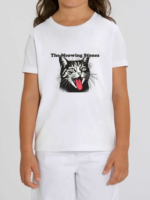 Tricou din bumbac organic Premium-The Meowing Stones, Copii